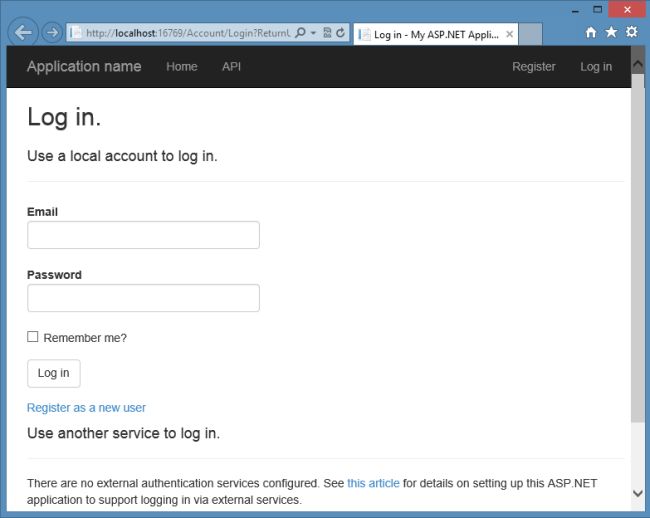 SPA Application in VS 2013